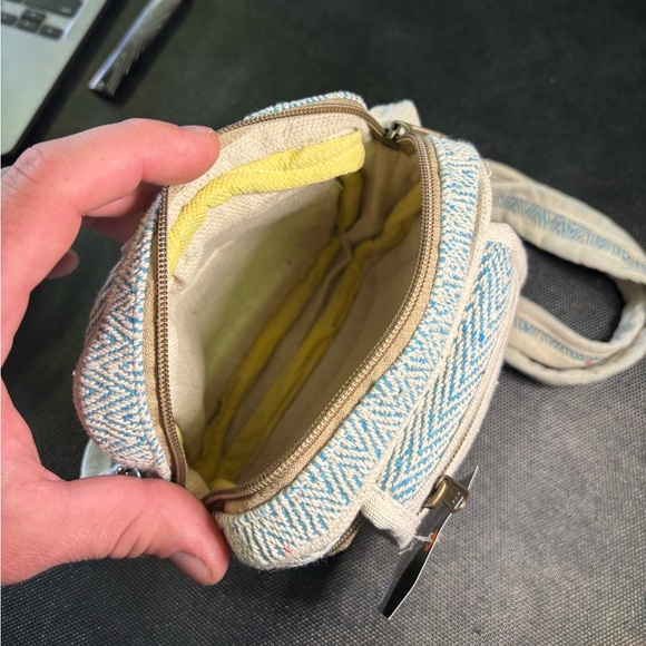 Blue and Cream Crossbody Bag - Picture 5 of 6